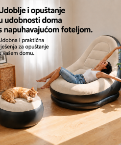 Alternative view of Fotelja na napuhavanje s tabureom (s uključenom pumpom)