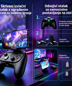 Alternative view of Aureon PlayCore™ Igraći kontroler s pokretnim elementima za PC, mobitel, Xbox i Switch – Bluetooth