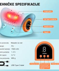 Alternative view of Cervéa Luxe™ jastuk za masažu vrata i elektroterapiju